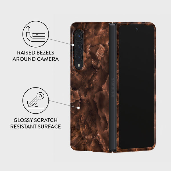 Grap Vermelden Weg huis Toasted Chestnut - Brown Samsung Galaxy Fold 4 Case | BURGA