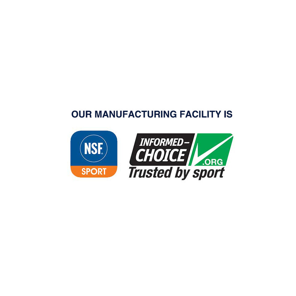 NSF for sport and Informed Choice certified manufacturing facility