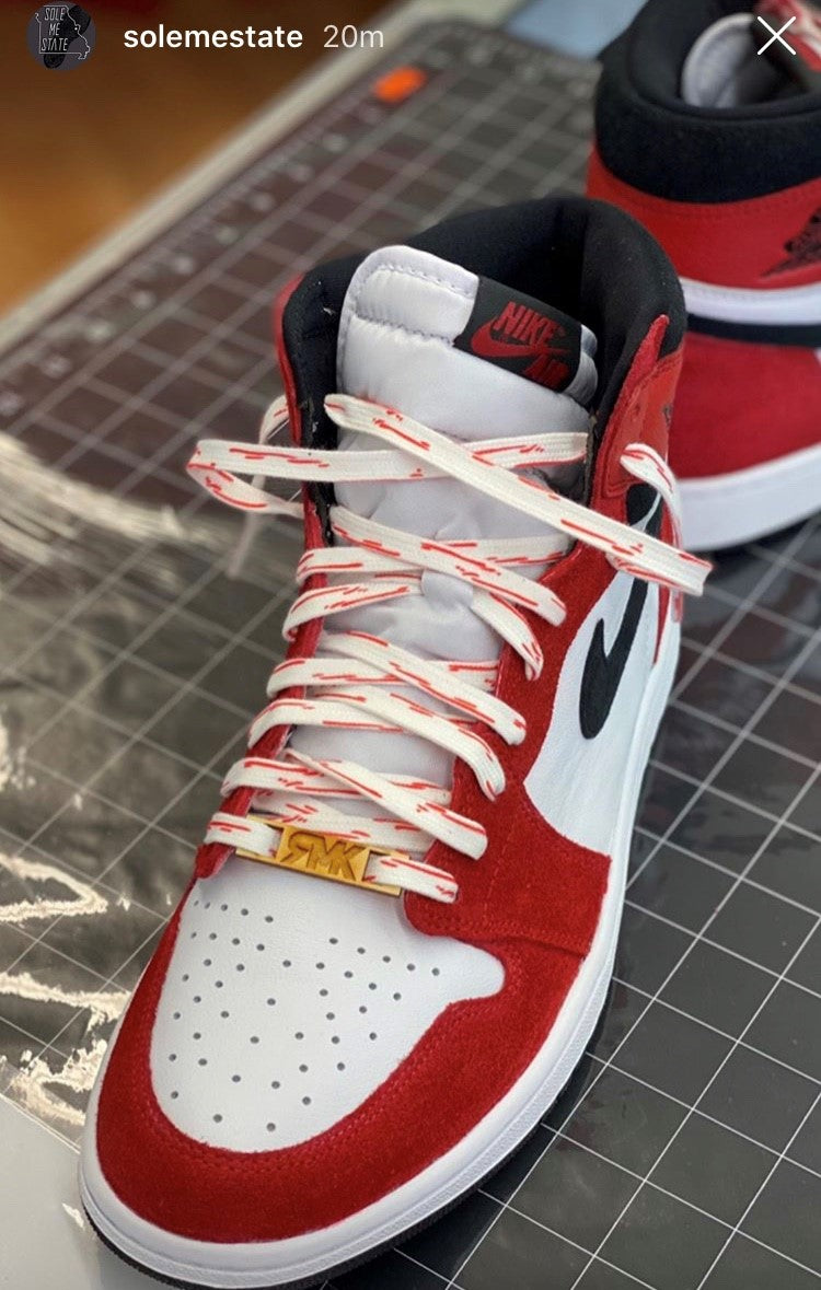 smoke grey jordan 1 red laces