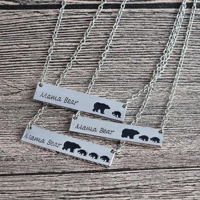 Limited Edition-  Mama Bear Bar Necklace