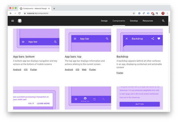 Google's Material design system