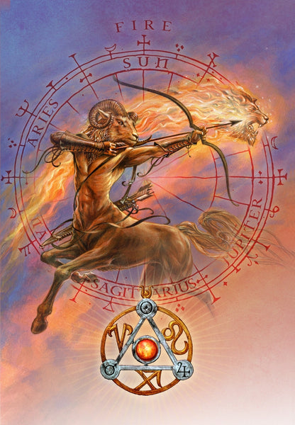 sagittarius aries fire leo signs zodiac jupiter element talisman elemental sigils astrology mars card planetary sun gift horoscope tattoo sign