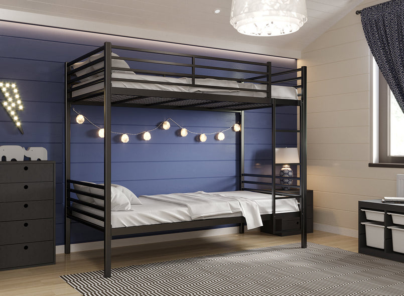 Bespoke Metal Bunk Bed in Black (Right)