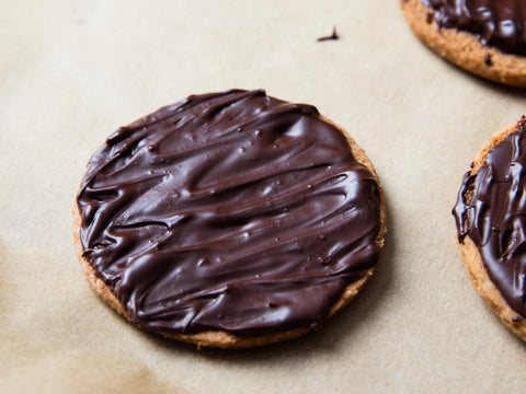 healthy movie snacks vegan chocolate covered digestive biscuits