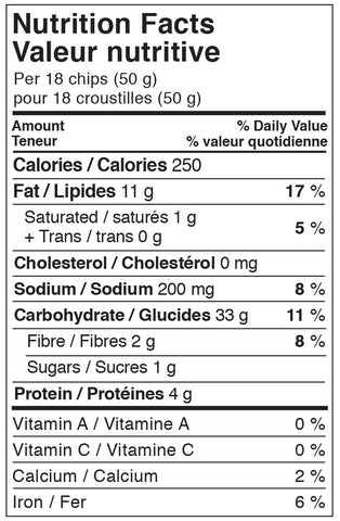 riceworks sea salt and black sesame chips variety fun snack boxes nutritional information