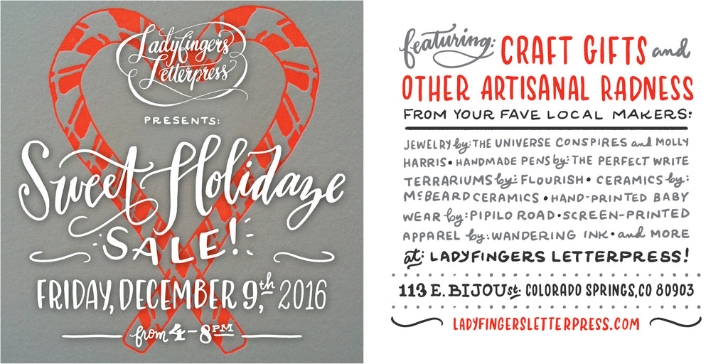 Ladyfingers Letterpress Sweet Holidaze Sale