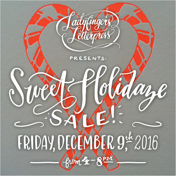 Ladyfingers Letterpress Sweet Holidaze Sale