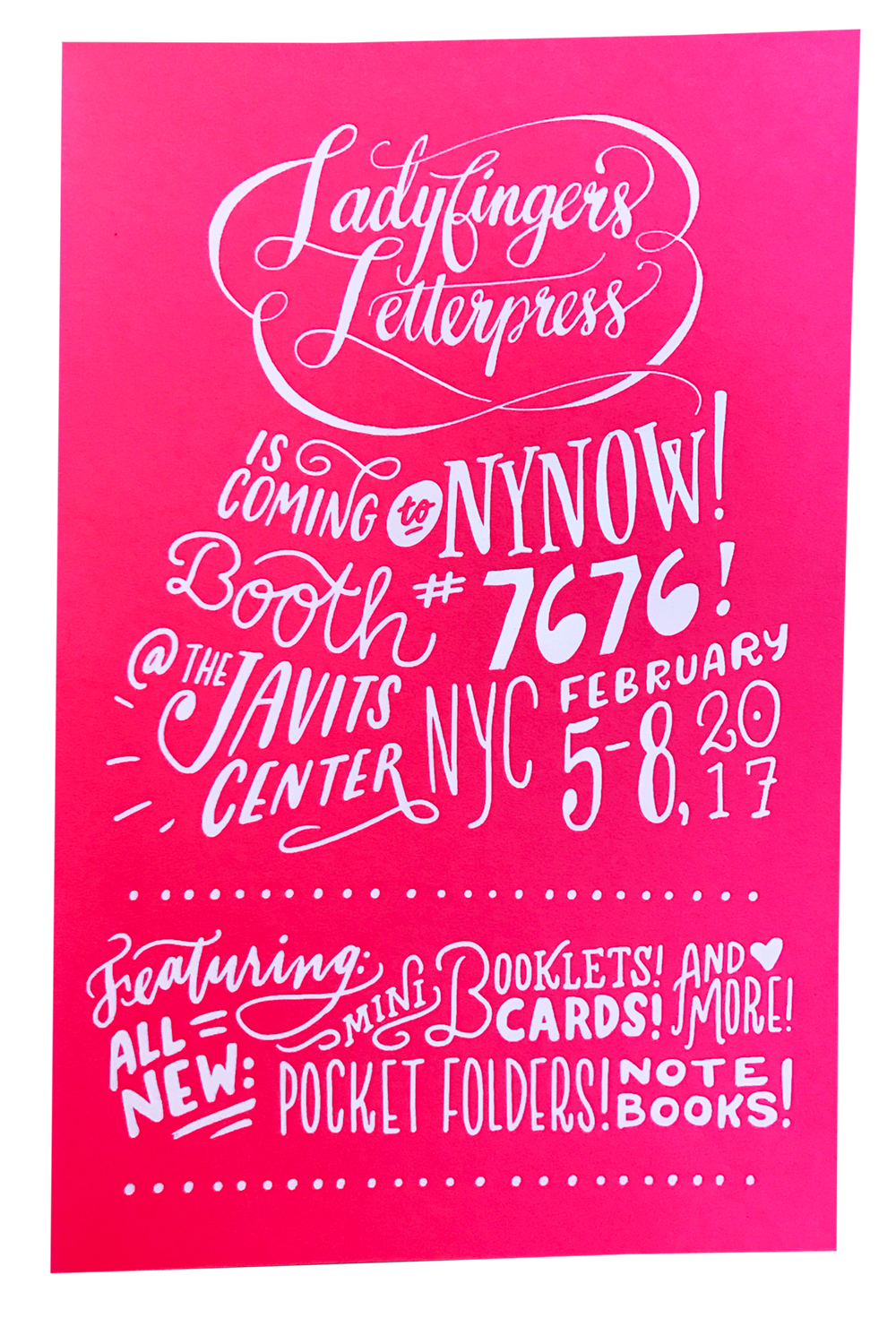 Ladyfingers Letterpress NYNOW Booth 7676