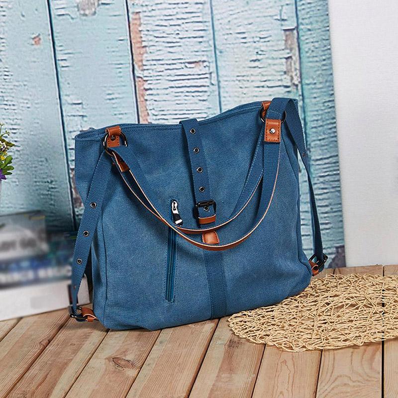 Granteva™ Canvas Backpack-Shoulder Bag with Extra Large Capacity [BUY – Granteva LLC