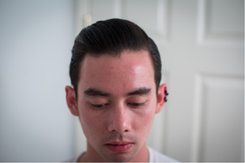 Harrison - hair re-styled with Prospectors Pomade Gold Rush - Side View