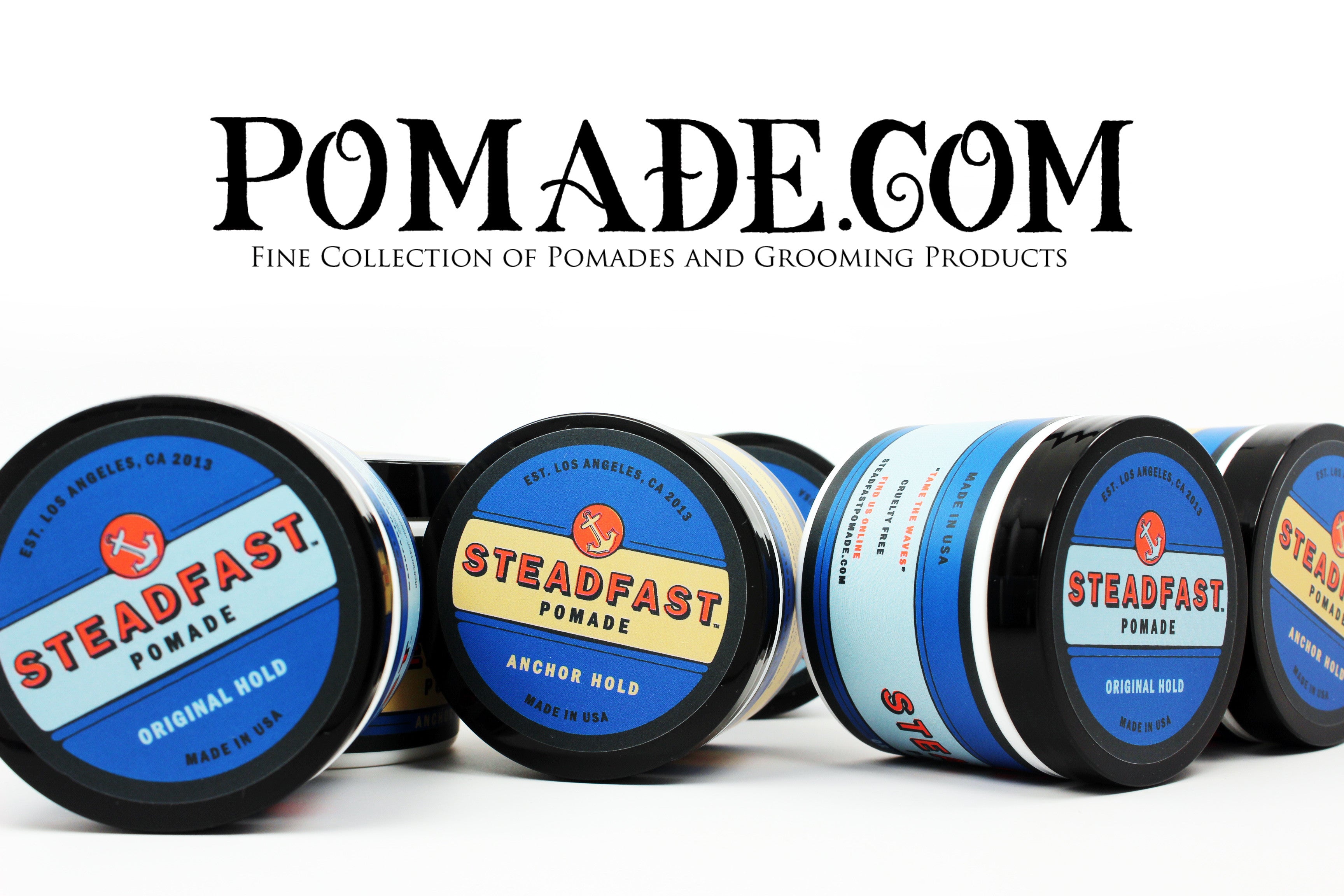 Steadfast Pomade in both Original and Strong Hold