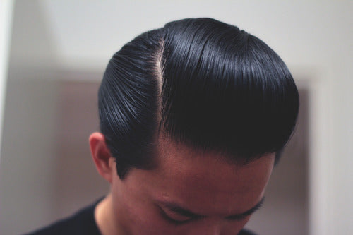 The Pomp - Hair styled with Byrd Hair Pomade - Top View