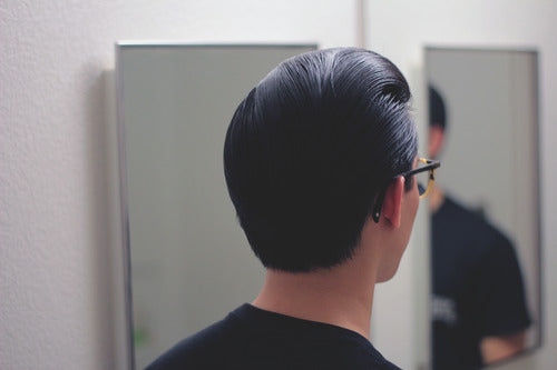 The Pomp - Hair Styled with Byrd Hair Pomade - Back View