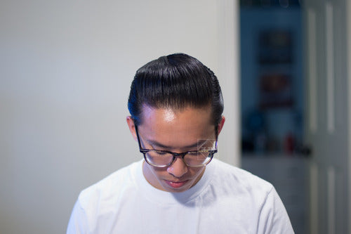 The Pomp hair re-styled with Doc Elliott Pure Pomade Firm Hold - top view pomp