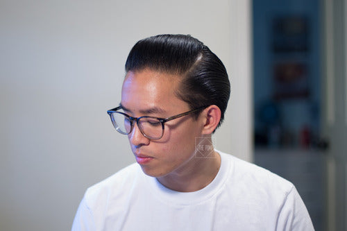 The Pomp hair re-styled with Doc Elliott Pure Pomade Firm Hold - side view pomp