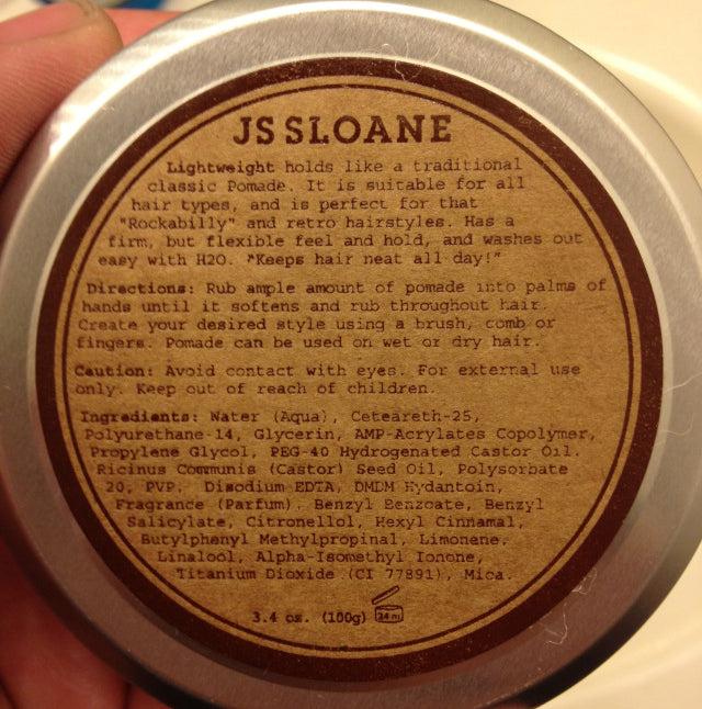 JS Sloane Brilliantine bottom label