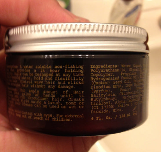 JS Sloane Mediumweight Brilliantine back label