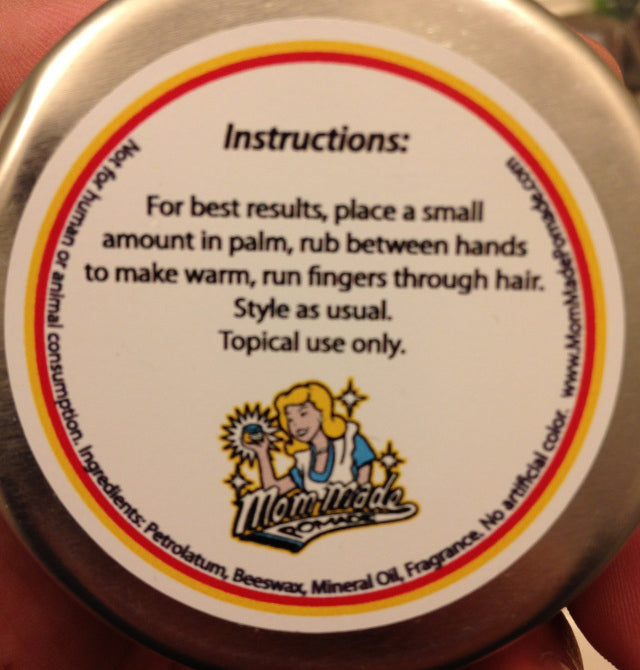 Mom Made Medium Weight Pomade back label