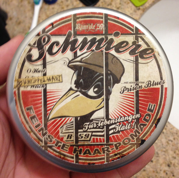 Rumble 59 Schmiere Rock Hard Pomade top label