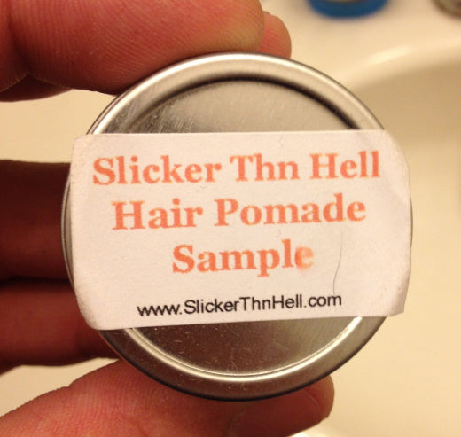 Slicker Thn Hell Pomade bottom label