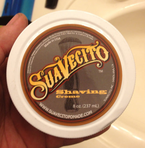 Suavecito Shaving Cream top label