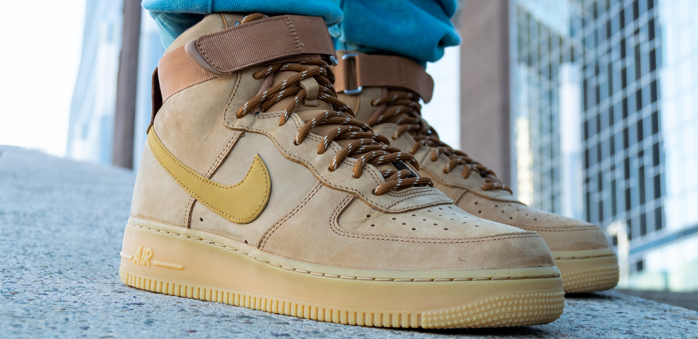 high top wheat air force ones