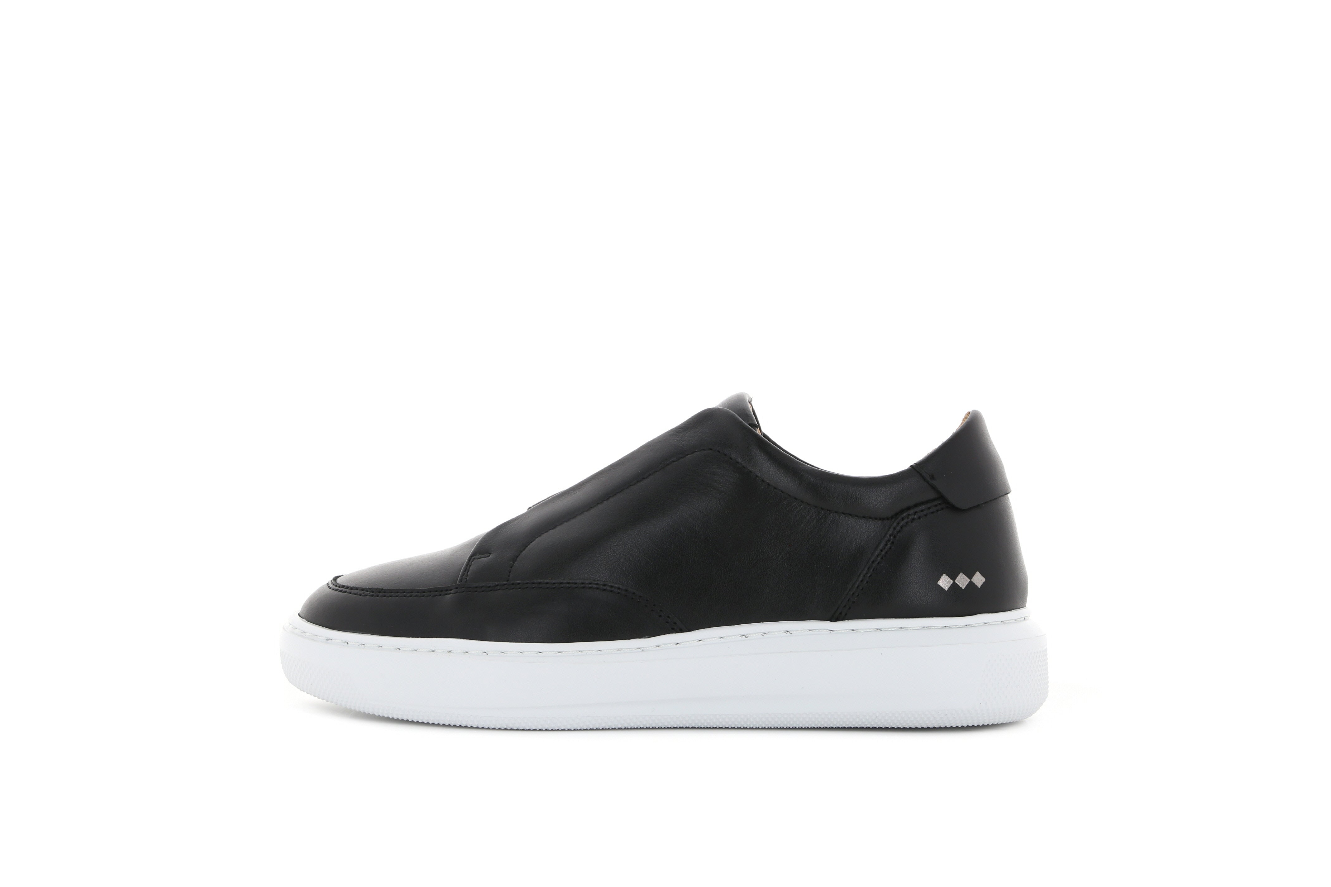 black no lace sneakers