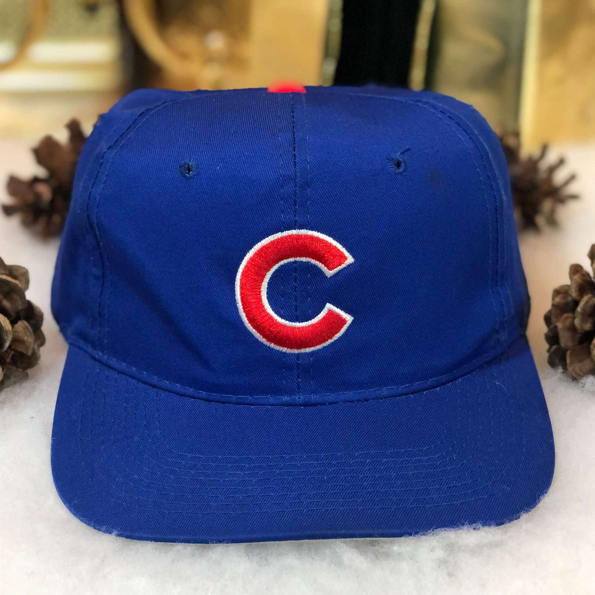 Vintage Chicago Cubs Mesh Back Snapback Hat Youngan MLB