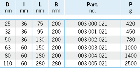 Teseo HBS Sliding Joint Complete part numbers