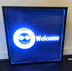 Lighted Welcome Sign by CCHobby at Crew, The Bar
