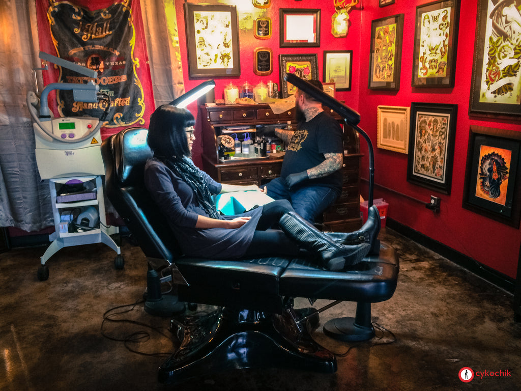 Cykochik J. Hall and Gentleman Tattooers Dallas - Vegan Tattoo