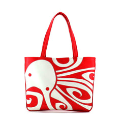 Cykochik "Ocho" octopus vegan tote by Berkeley artist Michelle White