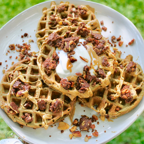 Chocolate Protein Waffles