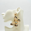 Earrings Champagne Butterfly | Gold - muze-earrings.com