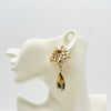 Earrings Champagne Butterfly | Gold - muze-earrings.com