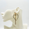 Earrings Champagne Heart | Gold - muze-earrings.com