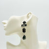Earrings Grey Crocodile | Silver - muze-earrings.com