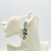 Earrings Light Blue Sea Horse | Silver - muze-earrings.com