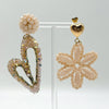Earrings Light Pink Heart | Gold - muze-earrings.com