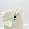 Earrings Petrol Blue Turtle | Silver - muze-earrings.com