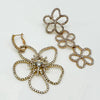 Earrings White Strass Flower | Gold - muze-earrings.com