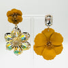 Earrings Yellow Flowers | Gold - muze-earrings.com