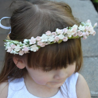 Floral Bridal Headpiece Garden Wedding Flower Girl Crown Wedding Hair Accessory