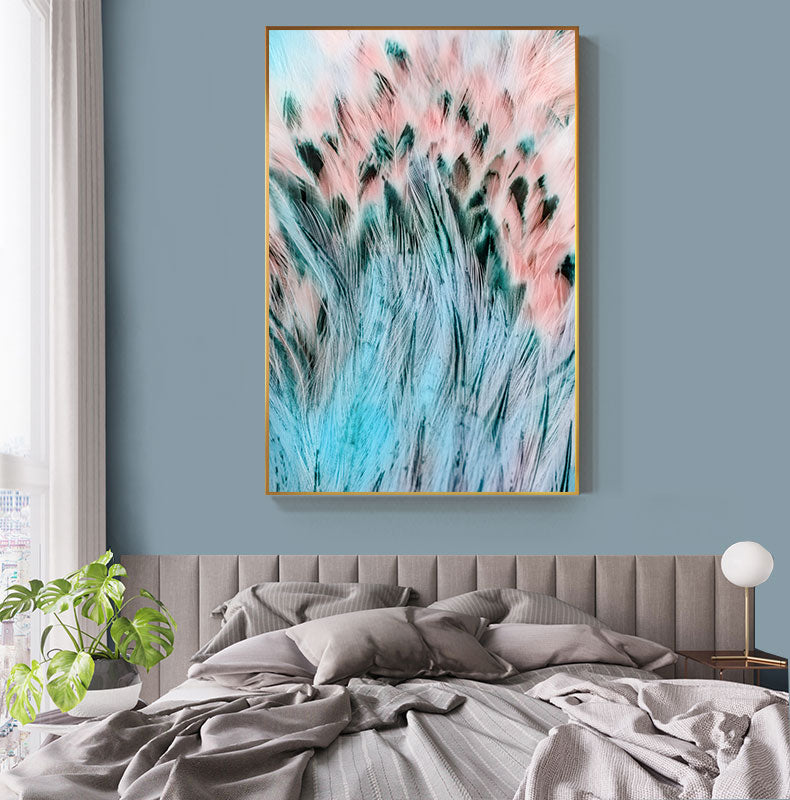 Abstract Feathers Wall Art Fine Art Canvas Prints Luxury Pictures For Living Room Bedroom Modern Fashionable Glam Home Interior Decor