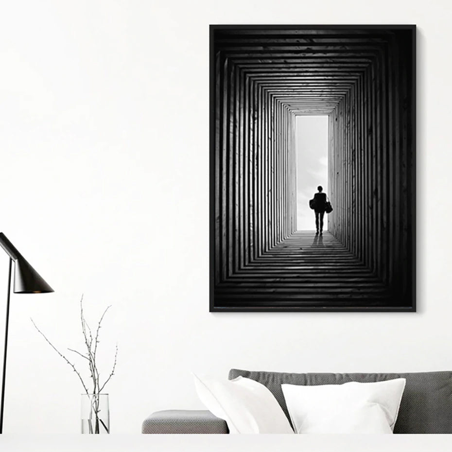 Abstract Nordic Black and White Poster Wall Art Fine Art Canvas Prints Minimalist Paintings For Offices Salons Boutique Modern Home Decor
