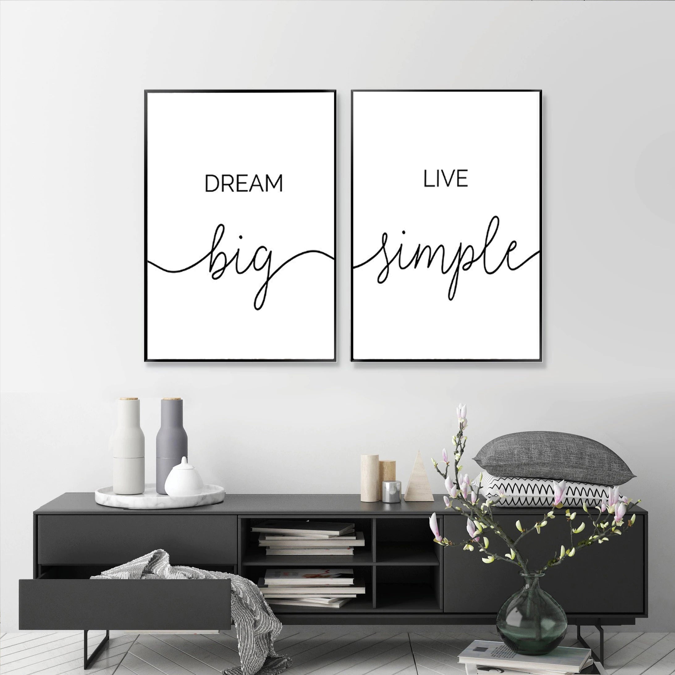 Black & White Life Quotes Wall Art Minimalist Inspirational Letters And Quotes Fine Art Canvas Prints Nordic Style Posters For Modern Home Decor