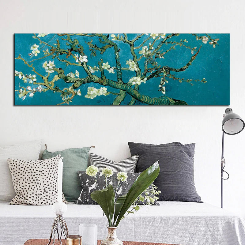 Vincent Van Gogh, Almond Blossom Poster Fine Art Canvas Print Wall Art Poster Famous Dutch Post-Impressionist Paintings For Modern Home Decor