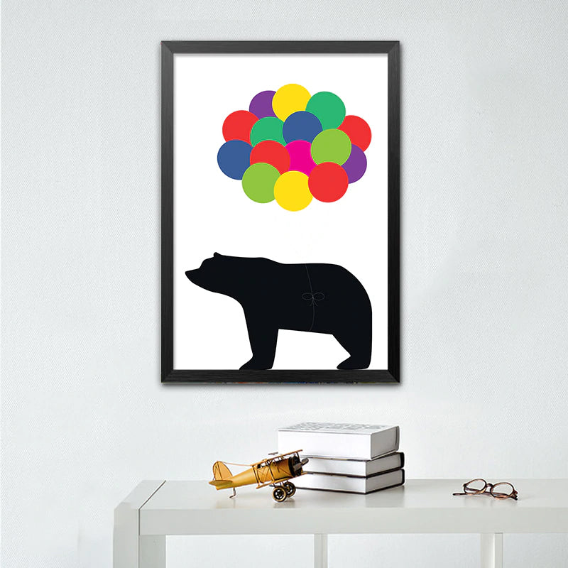 Family of Bears Cute Animal Wall Art Canvas Paintings Black White and Color Modern Cute Nordic Wall Art Posters Family Art