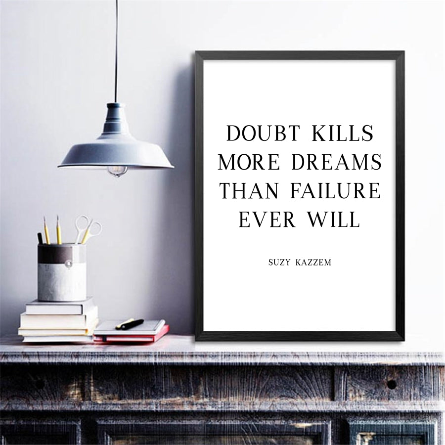 Follow Your Dreams Poster Don't Give Up Inspirational Quotation Wall Art With Beautiful Monstera Leaf Painting Fine Art Nordic Style Canvas Prints