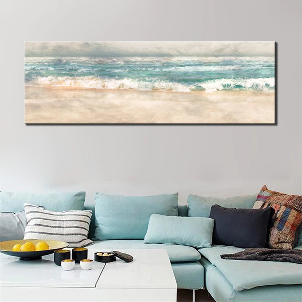 Modern Abstract Paintings Wide Landscape Format Canvas Fine Art Prints Wall Art For Bedroom Living Room Dining Room Art For Modern Home Decor